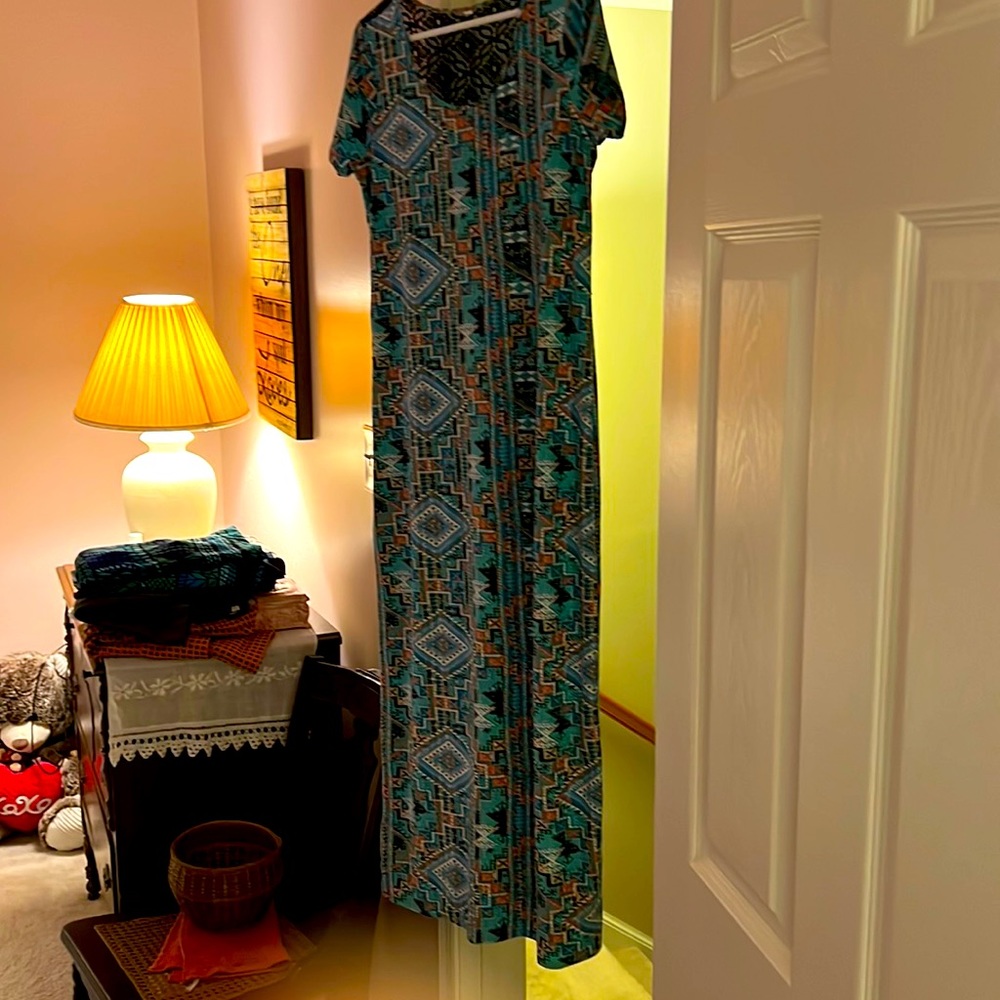 No tag multicolor summer dress sleeveless long comfortable